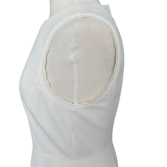 Rebecca Taylor Women's White Seersucker Mini Dress Size 10 - Picture 4 of 9
